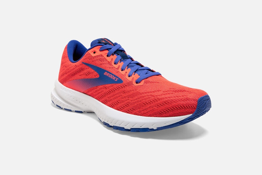 Launch 7 Road Brooks Running Shoes NZ Womens - Orange/Blue - VIDASK-371